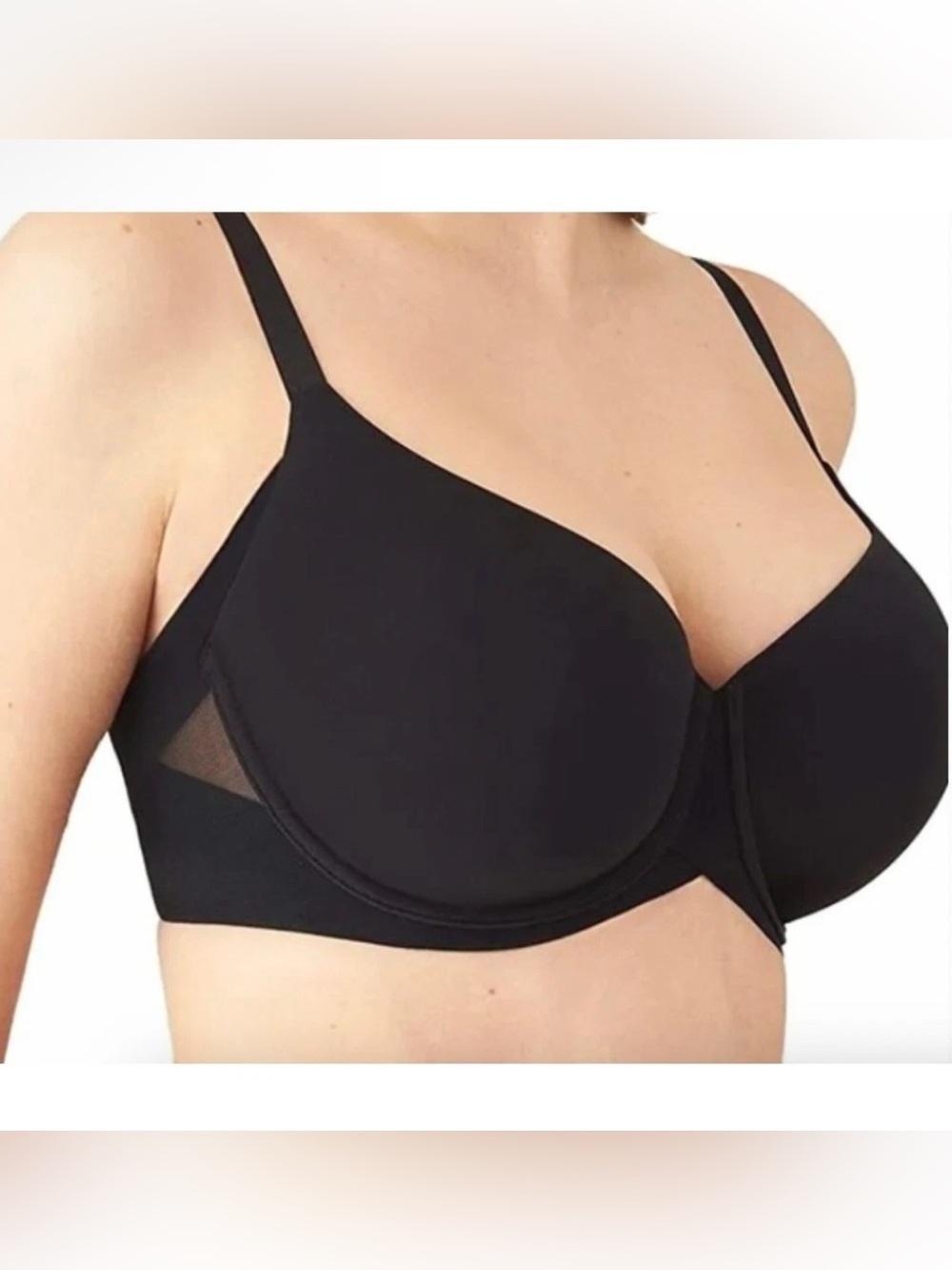 Wacoal 853281 32D Bra Ultimate Side Smoother Underwire T-shirt Black